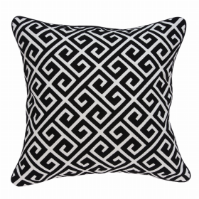 Parkland Collection Cameo Black and White Throw Pillow