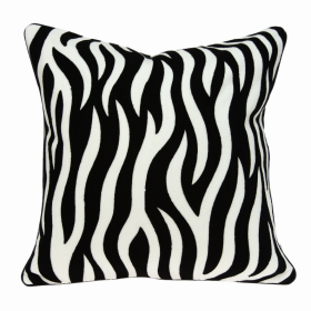 Parkland Collection Simba Black and White Zebra Throw Pillow