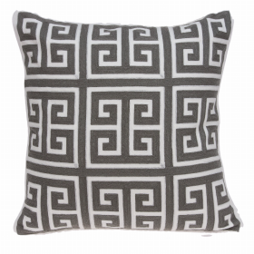 Parkland Collection Adora Gray and White Throw Pillow