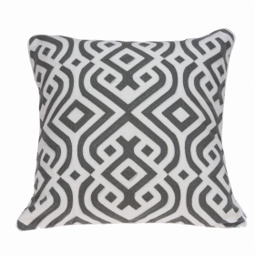 Parkland Collection Vega Gray and White Throw Pillow