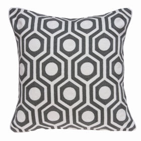 Parkland Collection Ursae Gray and White Throw Pillow