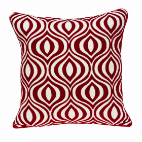 Parkland Collection Altia Red and White Throw Pillow