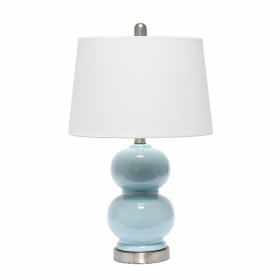 Lalia Home Dual Orb Table Lamp with Fabric Shade