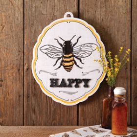 Bee Happy Wall Plaque