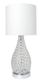 Elegant Designs Elipse Crystal Pinned Decorative Gourd Accent Table Lamp