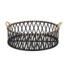 Round Tray (Set of 2) 17.5"D x 5.5"H, 19.5"D x 6.5"H Bamboo/Rattan