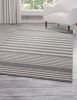 Hampton White and Gray Polypropylene Area Rug 8x10