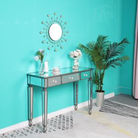 FCH Three Drawers Mirror Table Dressing Table Console Table