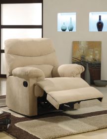 Arcadia Recliner (Motion) in Beige Microfiber YJ